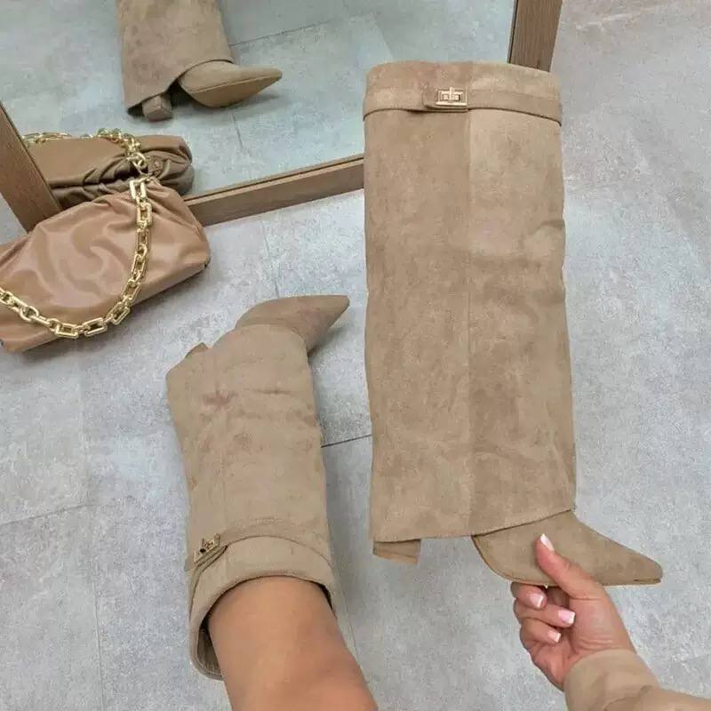 Women's Suede Knee High Boots