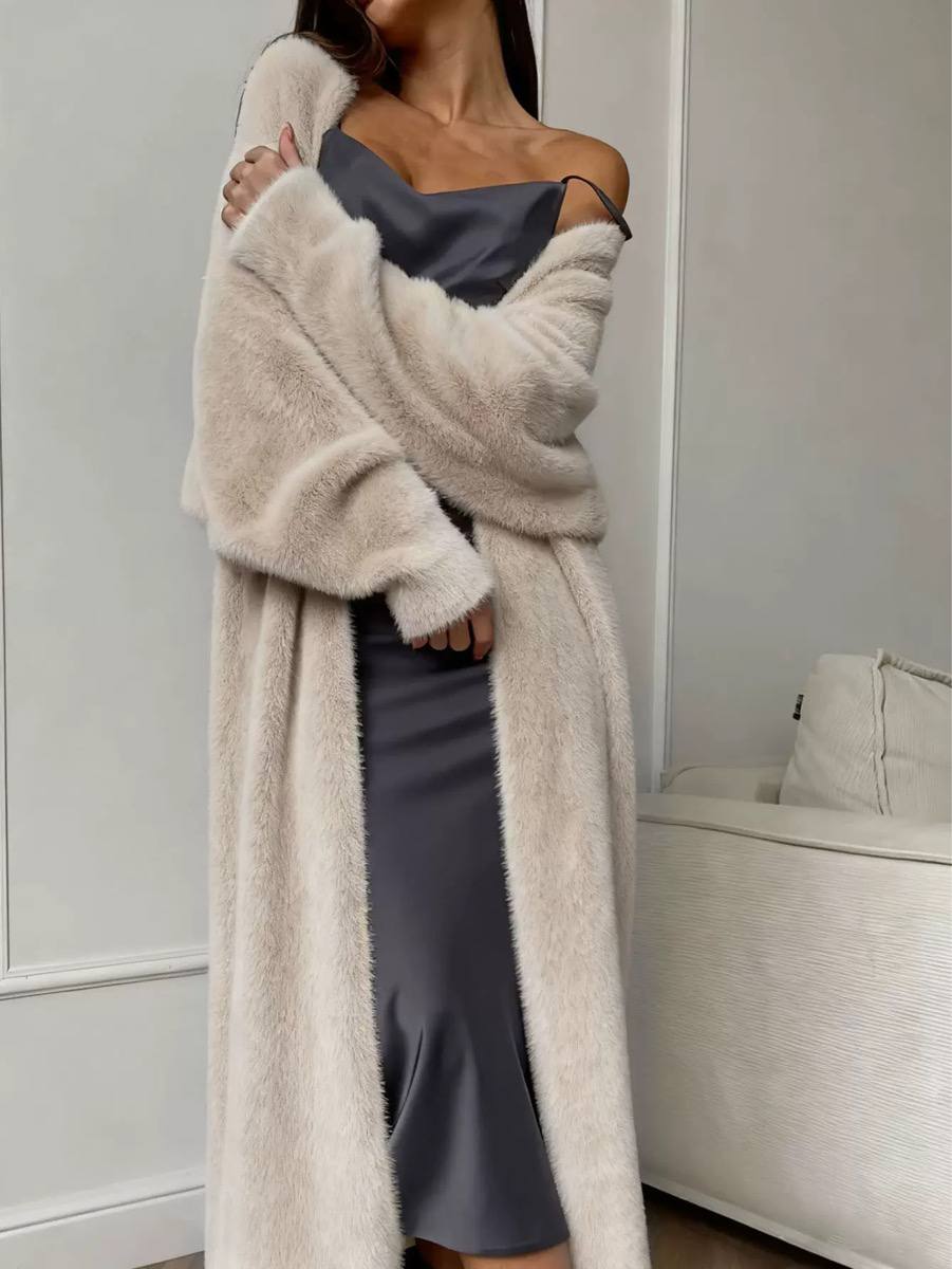 Women's Faux Fur Long Maxi Coat