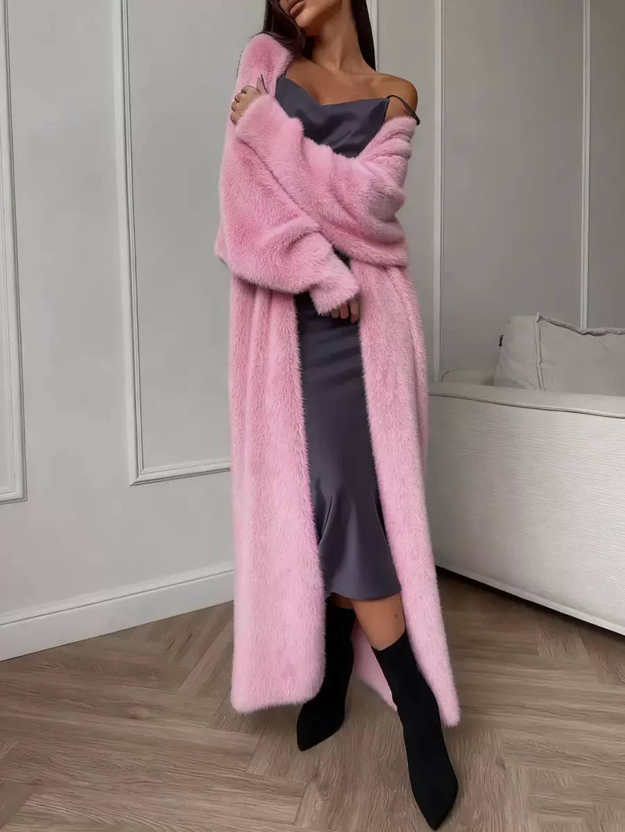 Women's Faux Fur Long Maxi Coat