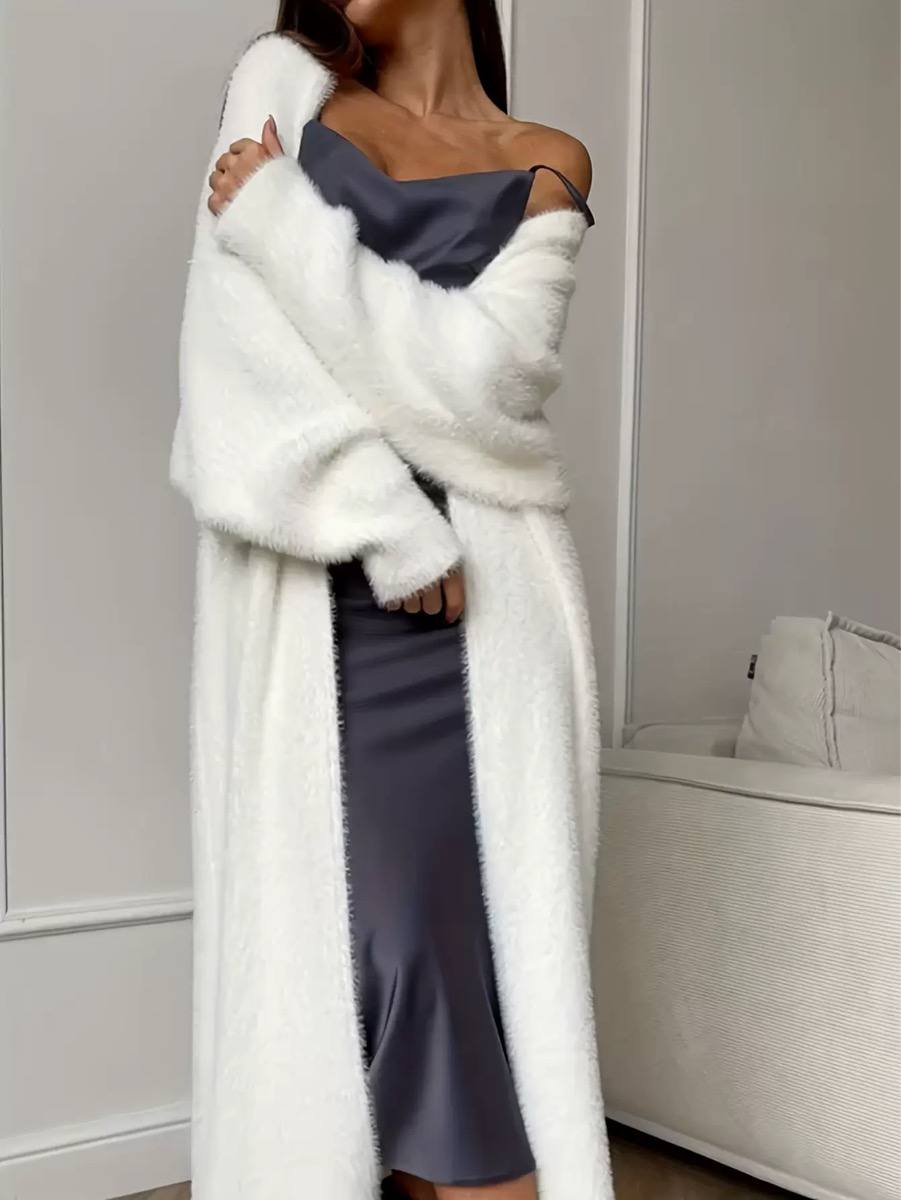 Women's Faux Fur Long Maxi Coat