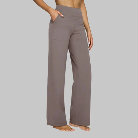 Women’s High-Waisted Wide-Leg Pants | Pull-On Trousers with Pockets