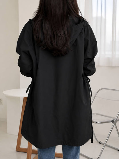 Women's Oversized Longline Side-Tie Button-Front Shirt – additional product image