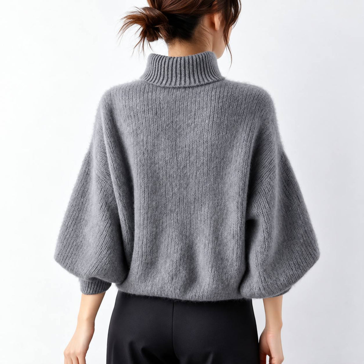 Women's Bow Detail High Neck Batwing Knit Jumper – view 2
