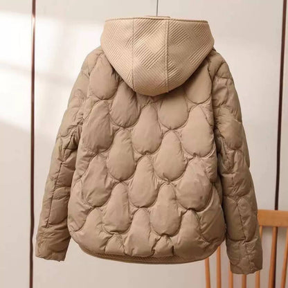 Hooded Quilted Jacket With Zip Front And Pockets – image 2