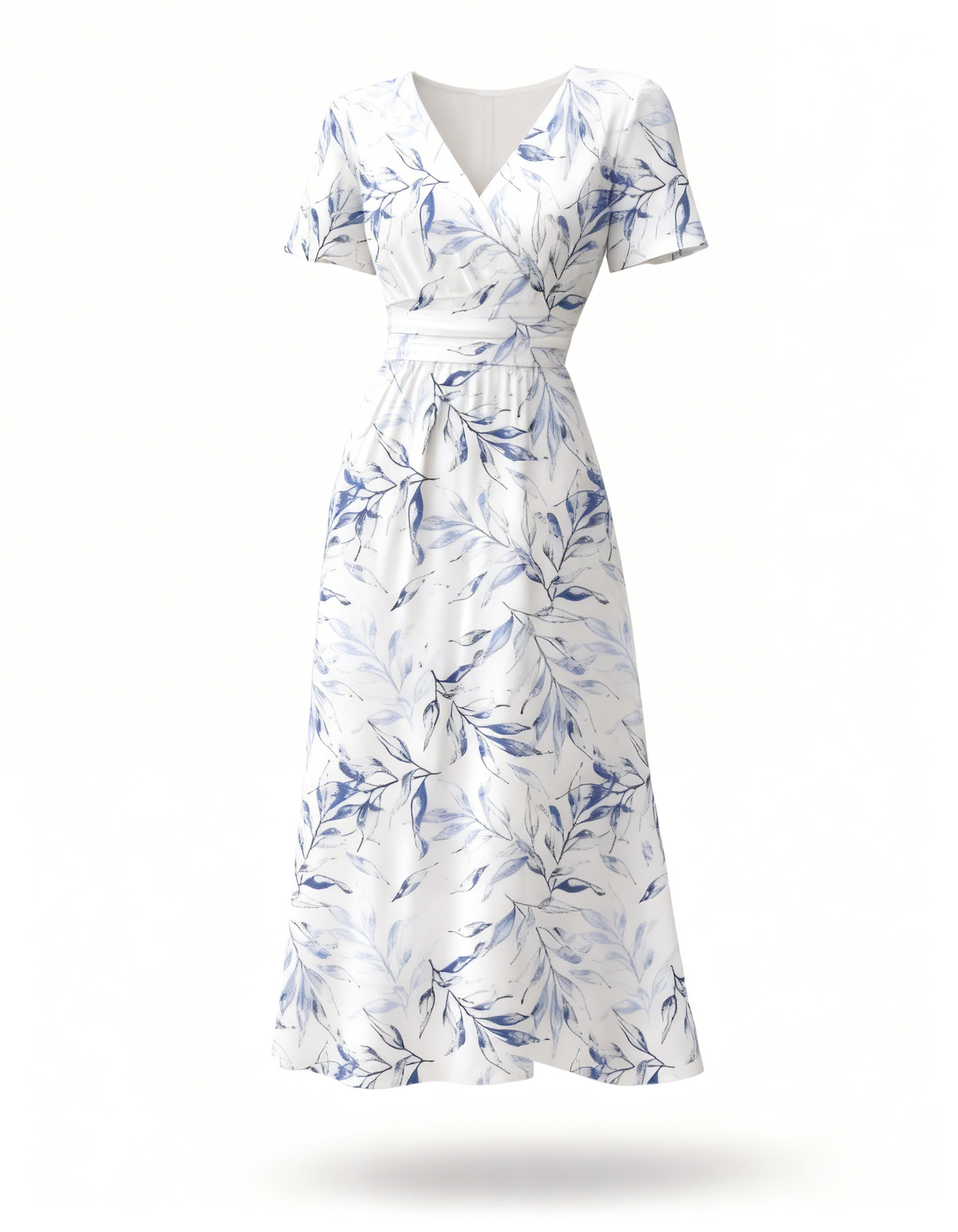 Bonnie | Blue Blossom Midi Dress