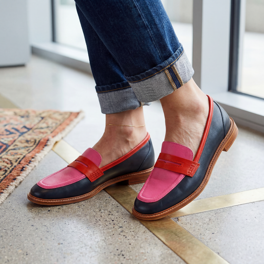 Rosalie | Colorblock Penny Loafers